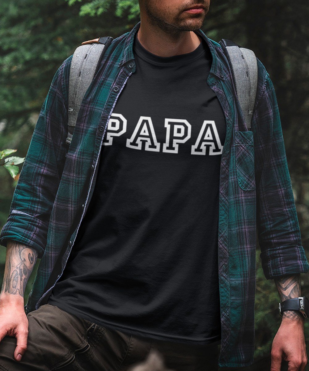Vaderdag T-shirt Papa | Kleur Zwart | Maat 2XL | Vaderdag Kados / Cadeautjes